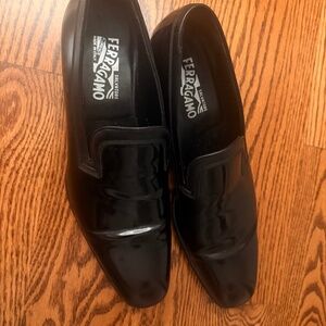Ferragamo Black Tuxedo Slip-On